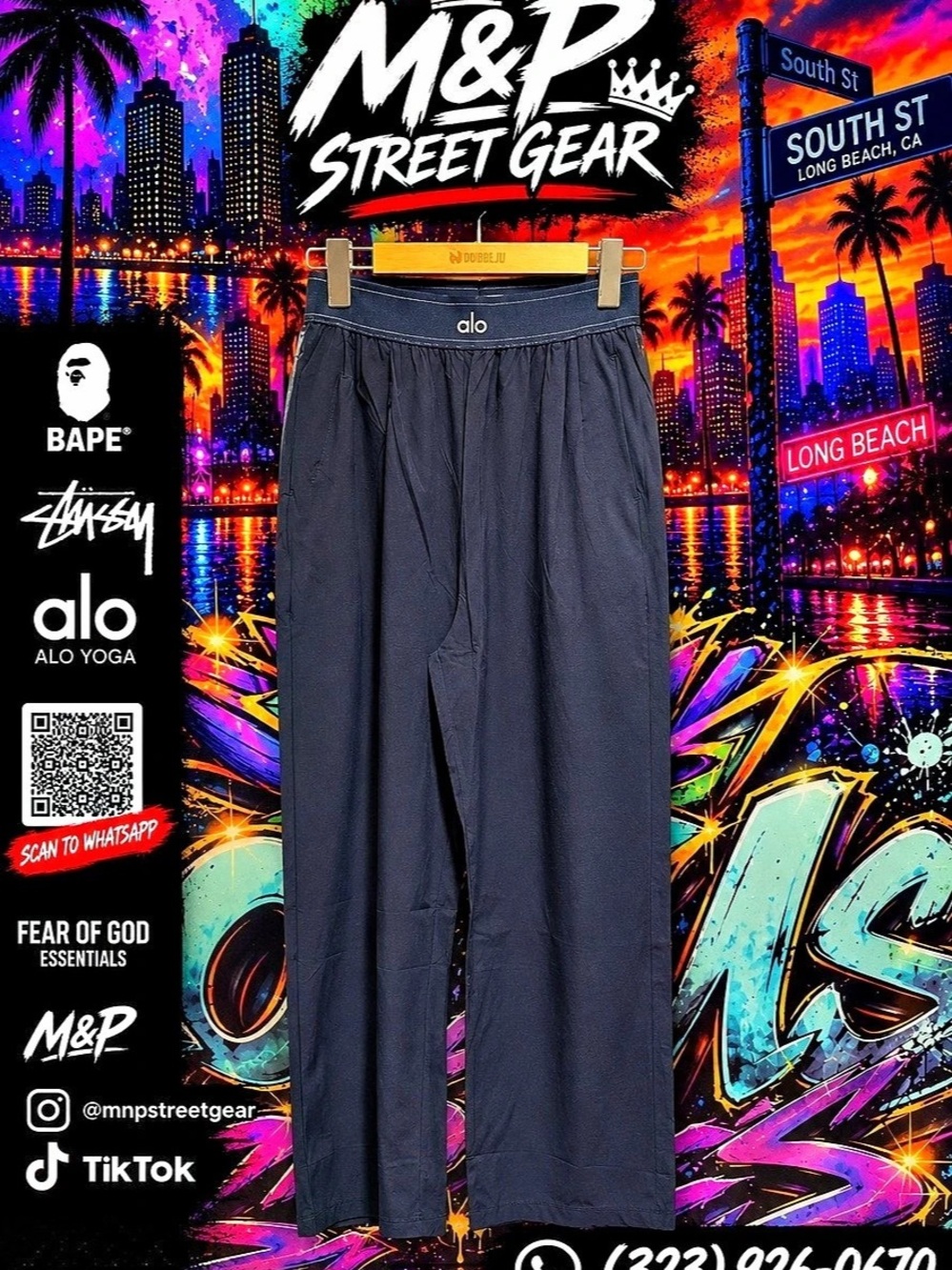 alo Track Pants in Black Like New